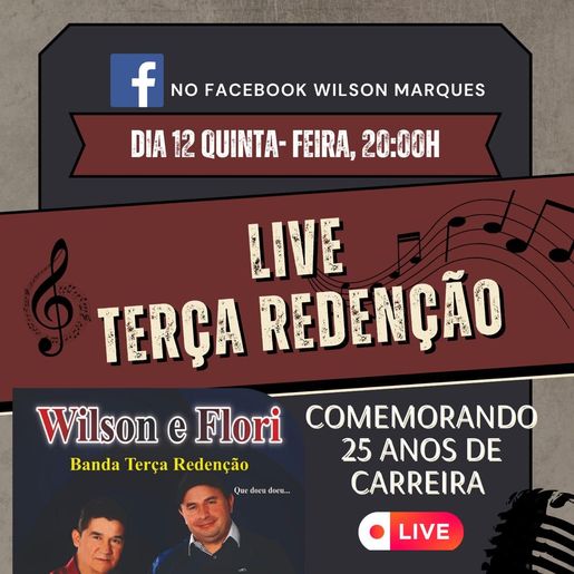 Banda Terça Redenção comemora 25 anos de história com live nesta quinta