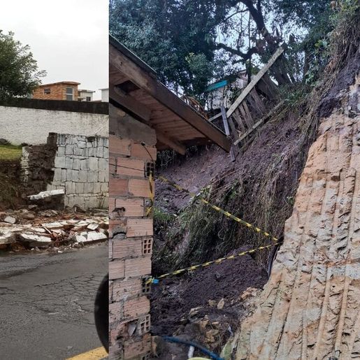Forte chuva causa deslizamentos e estragos em cidades de SC