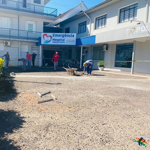 Hospital Sagrada Família Santé realiza obras de melhorias no pátio