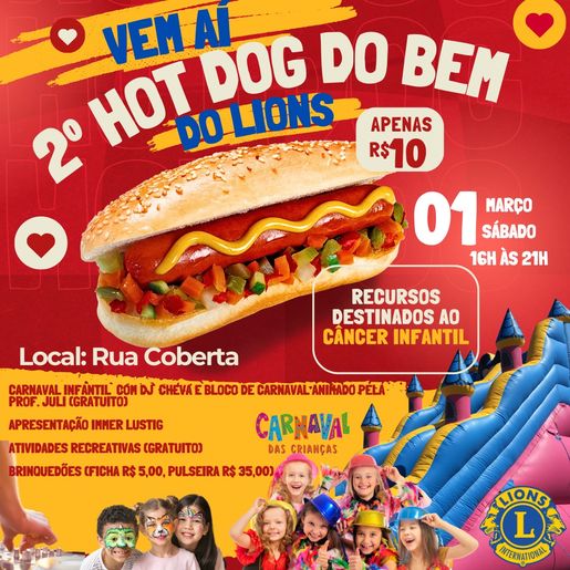 2ª edição do Hot Dog do Bem será no mês de março em Iporã do Oeste