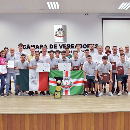 Vereadores prestam homenagem ao Joni Gool/São Miguel Futsal por conquista nacional