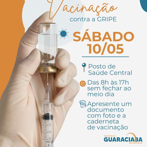 Guaraciaba promove Dia D de vacinação contra a gripe neste sábado