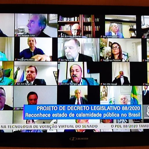 Senado aprova decreto que reconhece estado de calamidade pública