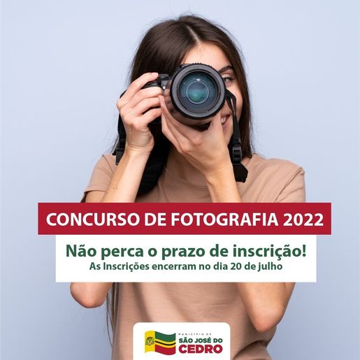 Prazo para inscrição no concurso de fotografia termina quarta-feira, 20