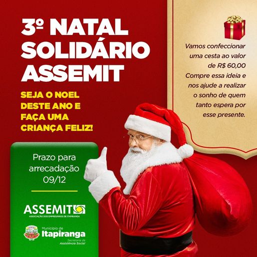 Assemit participa da 3ª edição do Natal Solidário de Itapiranga