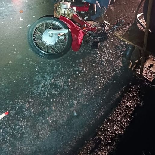 Homem morre ao bater motoneta em sinalizador de obra na SC-160