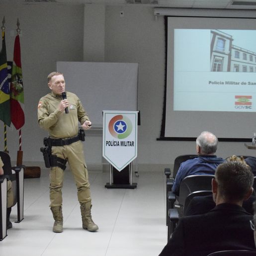 Comandante da PMSC apresenta planejamento estratégico na região