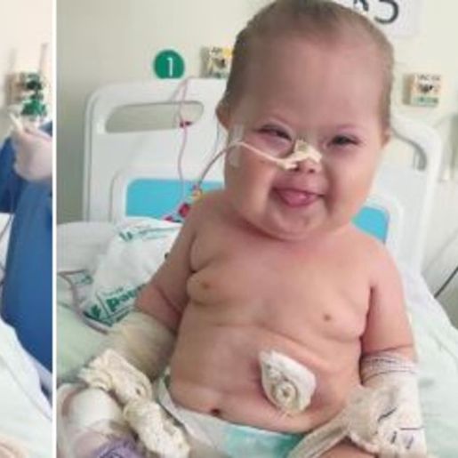 Bebê com síndrome de Down que é fenômeno da internet se recupera da Covid-19