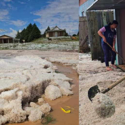 São Joaquim decreta emergência após tempestade com granizo causar estragos