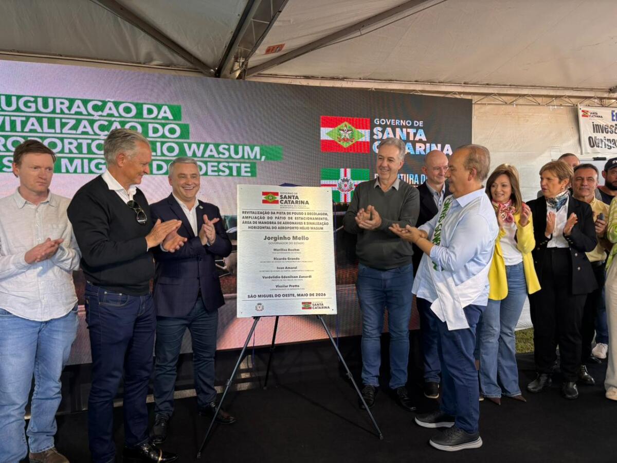 Aeroporto de São Miguel do Oeste é reinaugurado após investimento de R$ 8,3 milhões