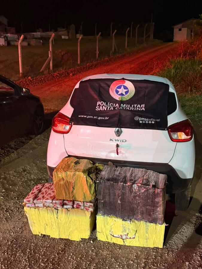 Fuga na SC-161 termina com três presos e apreensão de 149 kg de maconha