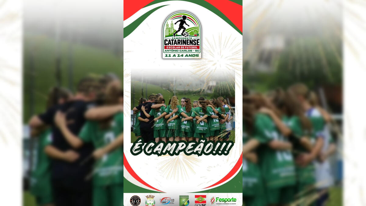 Tunápolis conquista sexto título do Catarinense de Futebol Escolar