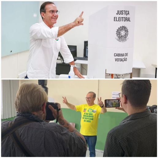 Candidatos ao governo estadual votam na parte da manhã em Santa Catarina