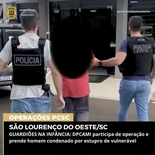 Foragido por estupro de vulnerável em Campo Erê é detido em Vitorino