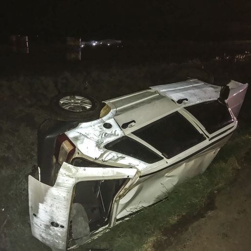 VÍDEO: Saída de pista deixa homem ferido na BR-163 em SMO