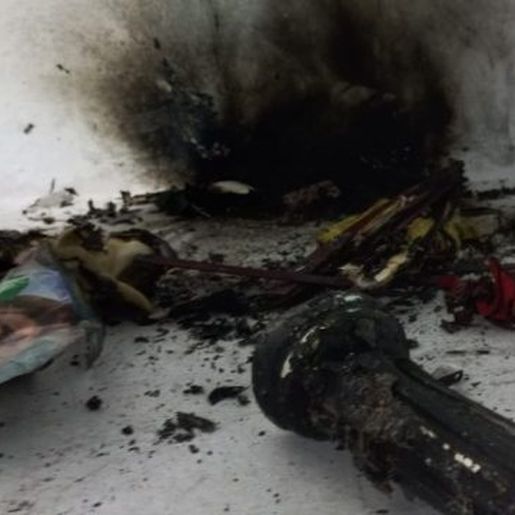 Homem é detido por atear fogo em foto de Bolsonaro em SC