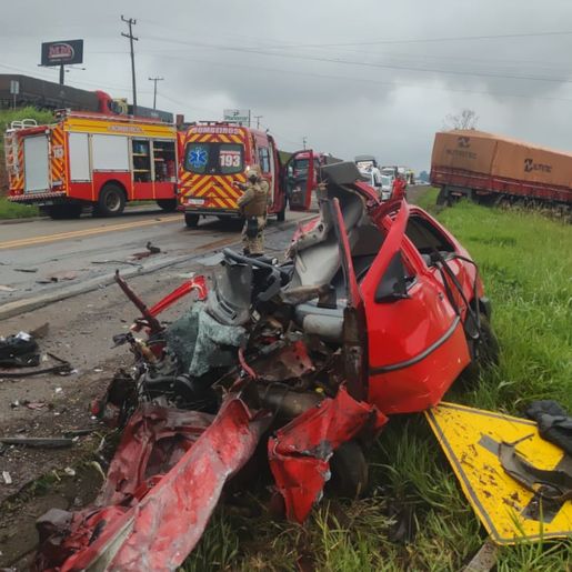 Homem sofre ferimentos graves em colisão na BR 282