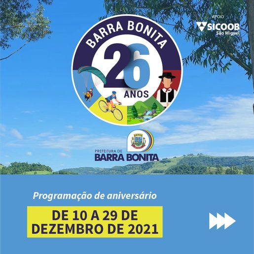 Programação de aniversário de Barra Bonita inicia na próxima sexta-feira