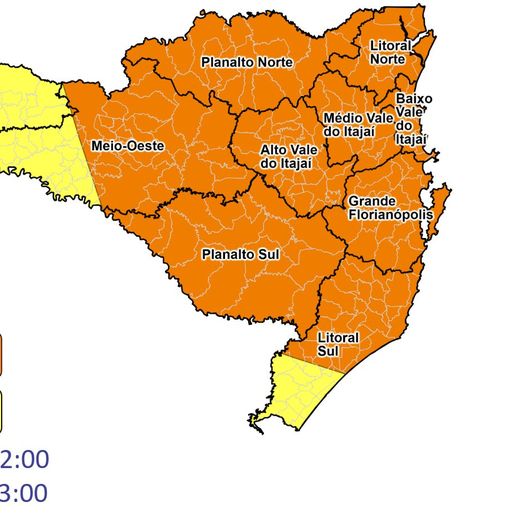 Calor acima dos 35°C e temporais marcam a semana em Santa Catarina