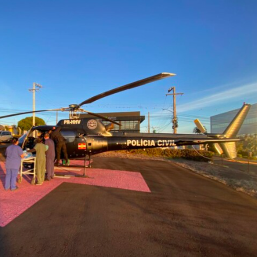 Adolescente sofre queda de bicicleta e é transferido de helicóptero no Oeste