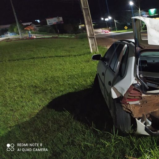 Mulher fica gravemente ferida em acidente na SC-163 em SMOeste