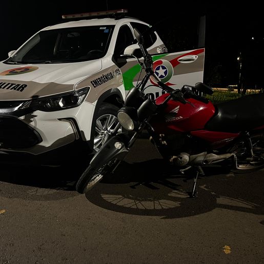 Motocicleta é apreendida em operação 'Guardiões da Noite' em SMOeste