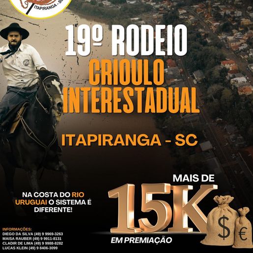 CTG Portão do Oeste realiza 19ª edição do Rodeio Crioulo Interestadual