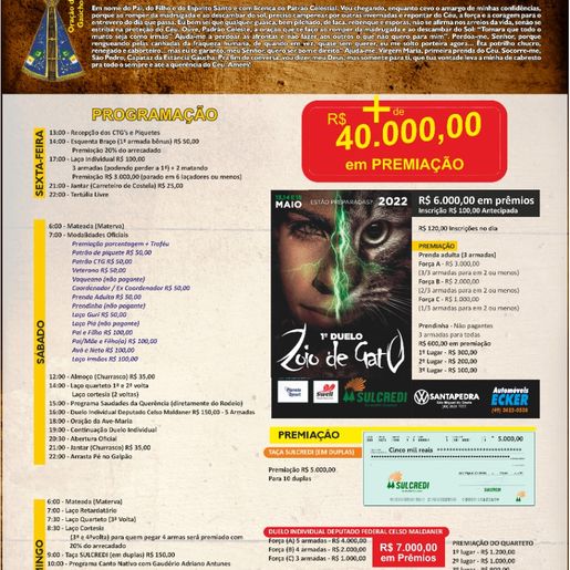 São Miguel Tchê acontece neste fim de semana