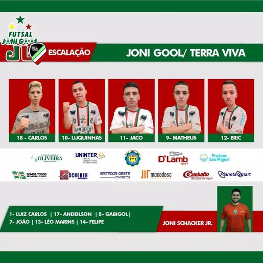 Joni Gool/Terra Viva é campeão da Liga Catarinense de Futsal Sub 17