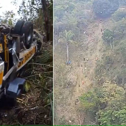 Ônibus capota em ribanceira e deixa 17 mortos em Alagoas