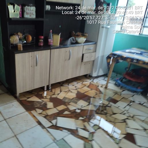 Chuvas causam alagamentos de casas em Palma Sola