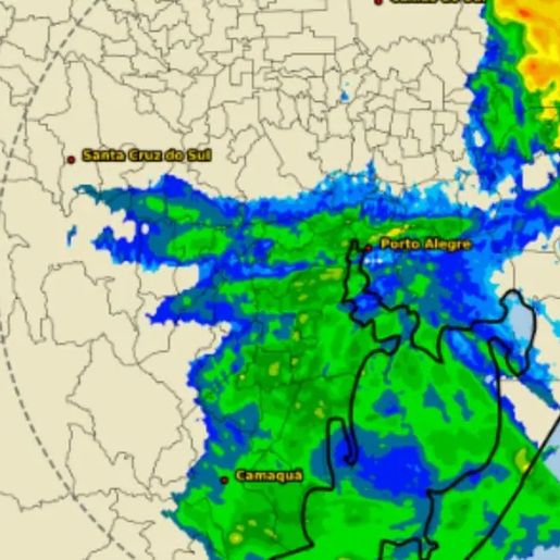 Em 12 horas, município do RS registrou mais de 150 milímetros de chuva sob ciclone extratropical