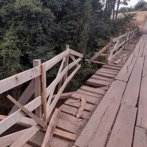 Ponte na SC-283 em Itapiranga tem novo projeto, mas sem prazo para obra