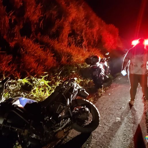 Homem fica ferido em colisão traseira entre motocicletas na SC 163