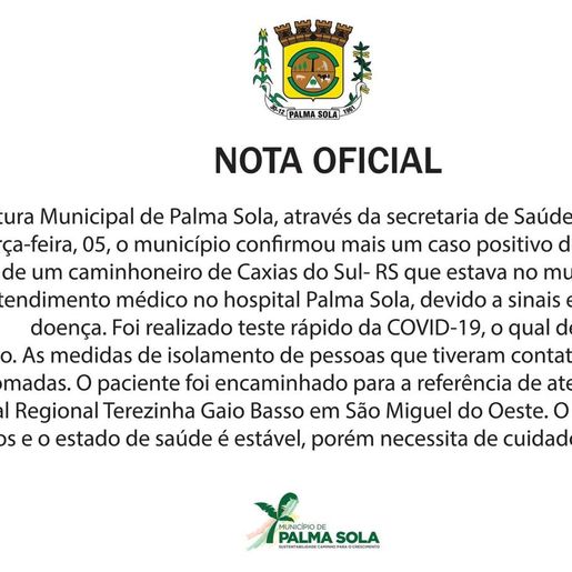 Palma Sola confirma o segundo caso de Coronavírus