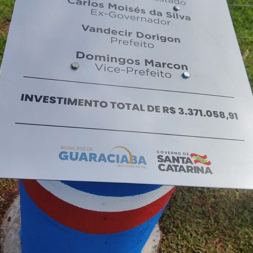 Poder público entrega obra de R$ 3,3 milhões em Guaraciaba