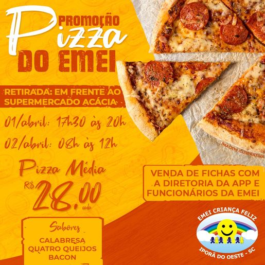 Escola Municipal Criança Feliz realiza campanha Pizza do EMEI