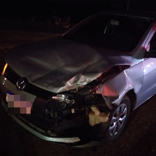 Colisão entre carro e moto deixa casal ferido no interior de São João do Oeste