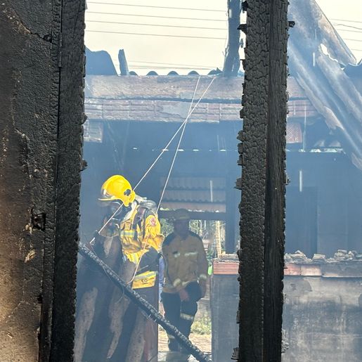 Incêndio destrói parcialmente residência em Guaraciaba