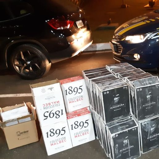 PRF apreende 96 caixas de vinhos importados irregularmente em Guaraciaba