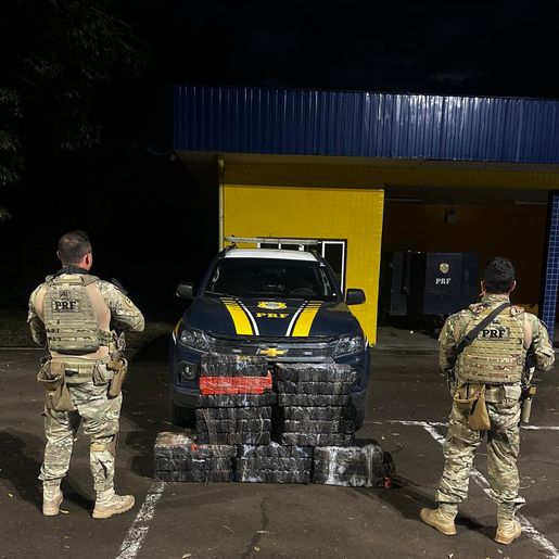PRF e PMRv apreendem mais de 220 kg de maconha na BR-158, em Cunha Porã