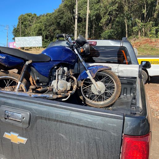 Moto furtada de oficina é localizada com suspeito do crime em SMO