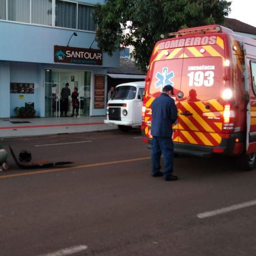 Homem fica ferido em acidente com moto em São Miguel do Oeste