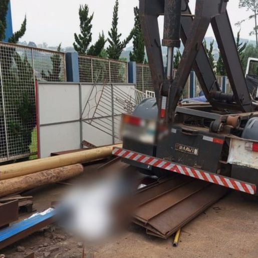 Empresário morre atropelado por caminhão da própria empresa em Pinhalzinho