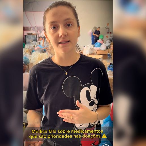 Médica de SMO explica prioridades na doação de medicamentos para o RS