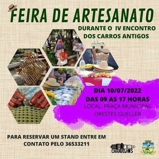 Departamento cultural promove a feira de Artesanato