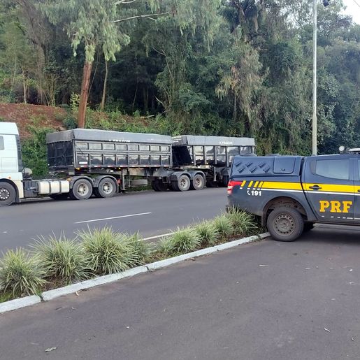 Mais de 16 toneladas de excesso são flagradas em um único bitrem na BR-153 em Concórdia