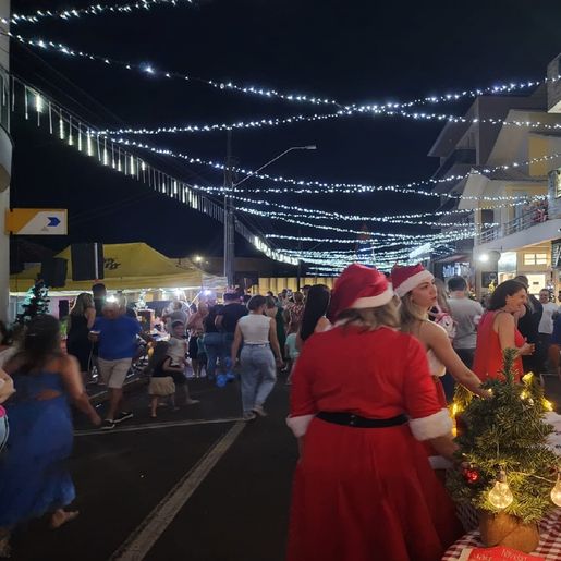 Acionamento das luzes de natal na rua Independência reúne grande público