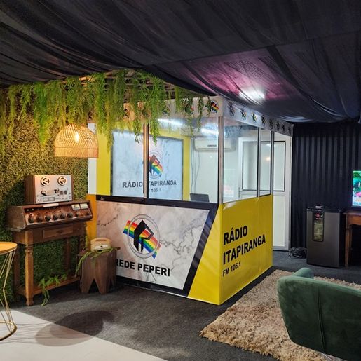 Estande da Rádio Itapiranga está pronto para a 11ª Efrait
