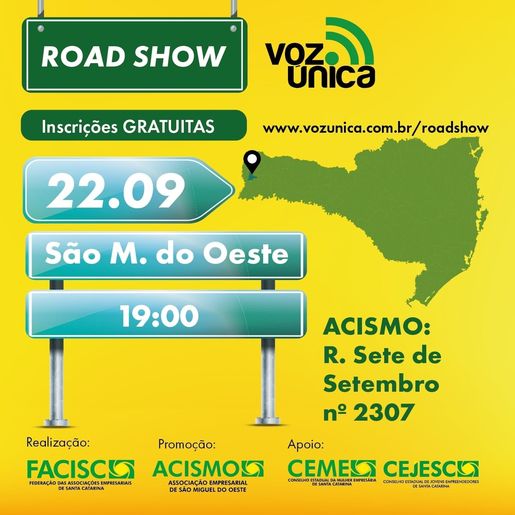 Acismo irá sediar etapa Road Show do Programa Voz Única